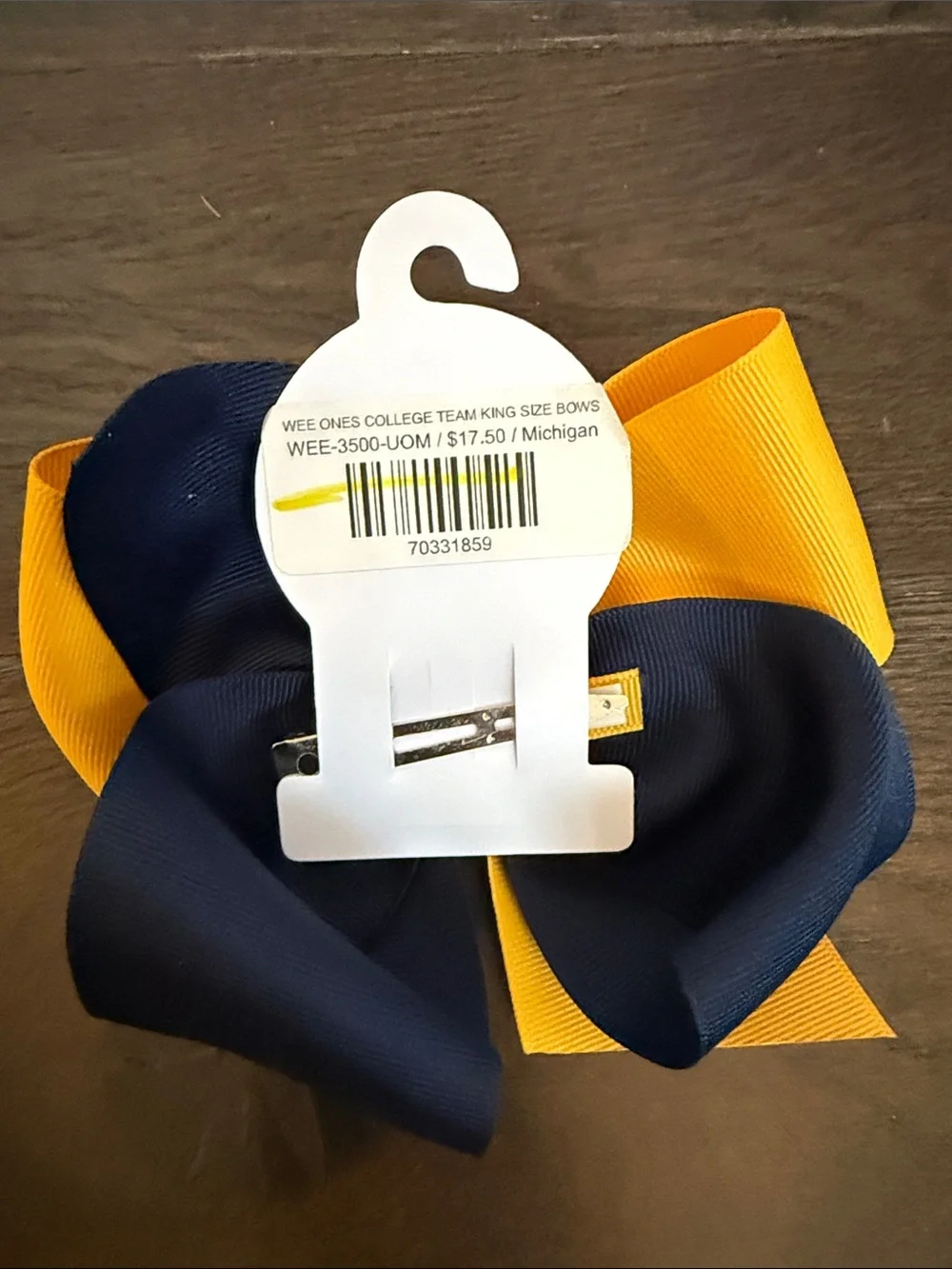 Wee Ones Michigan Wolverines Hair Bow